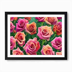 Pink Roses 1 Art Print