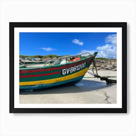 Fishing Boat On The Beach Art Print