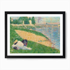 The Seine With Clothing On The Bank, Georges Seurat Art Print