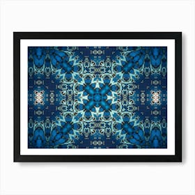 Alcohol Ink And Digital Processing Blue Pattern 5 Art Print