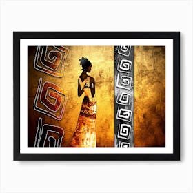 Tribal African Art Illustration In Painting Style 322 Art Print