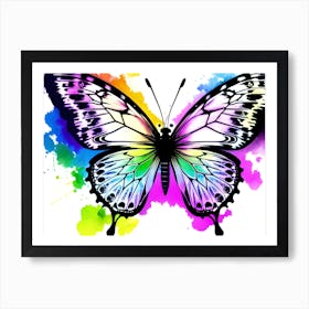 Rainbow Butterfly Art Print