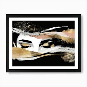 Gold And Black Painting 5 Art Print