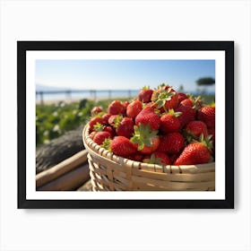 Basket Of Strawberries 11 Affiche