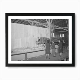 Women Looking At Knitting Exhibit At Gonzales County Fair, Gonzales, Texas By Russell Lee Art Print