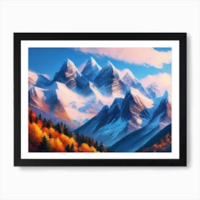 Mountains In Autumn Art Print