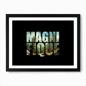 Magnifique Poster Retro Mountains 5 Art Print