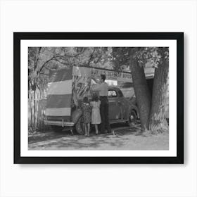 Untitled Photo, Possibly Related To Decorating A Car For The Fourth Of July Parade, Vale, Oregon By Russell Lee Art Print