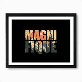 Magnifique Poster Retro Mountains 1 Art Print