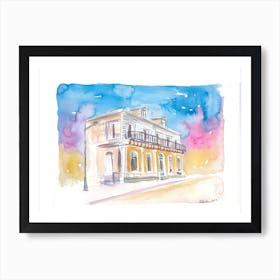 Guadeloupe Pointe A Pitre Old House Art Print