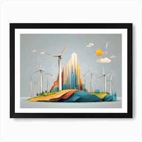 Wind Turbines Art Print