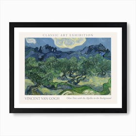 Olive Trees With The Alpilles In The Background, Vincent Van Gogh Poster Art Print
