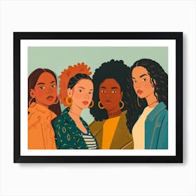 Portrait Of A Group Of Women 2 Art Print