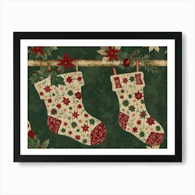 Christmas Stockings 1 Art Print