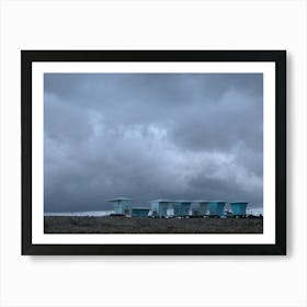 Storm at the beach, Carlsbad, CA. Art Print