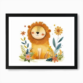 Little Floral Sea Lion 2 Art Print