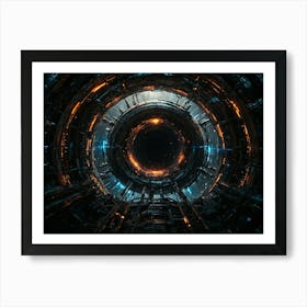 4default Black Hole Above It Gas Giant Tube With Rings As Suppo 0 Art Print