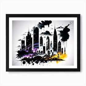 Cityscape Painting 7 Art Print