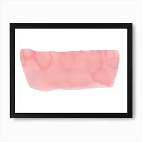Minimal Pink Abstract 01 Brushstroke Art Print