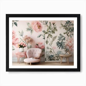 Floral Wallpaper 5 Art Print