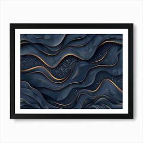 Abstract Wave Background Art Print