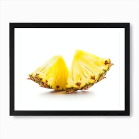 Pineapple Slice Isolated On White Art Print