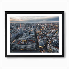 View of Milan from above. Art Print