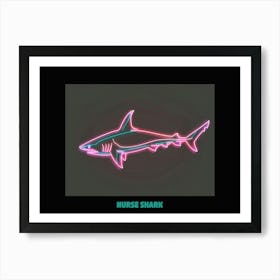 Neon Pink Nurse Shark 3 Poster Art Print