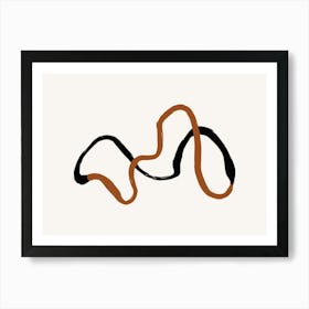 Bohemian Wavy Lines Art Print