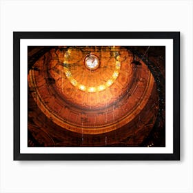 Rustic Glowing Retro Vintage Steampunk Dome Art Print