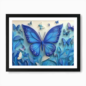 Blue Butterfly 1 Art Print