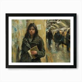 London Subway Girl Art Print