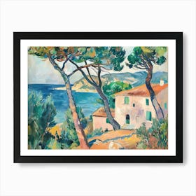 Water Village Vision Painting Inspired By Paul Cezanne Art Print