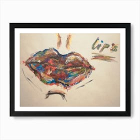 Colorful lips Art Print