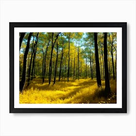 Yellow Forest 9 Art Print