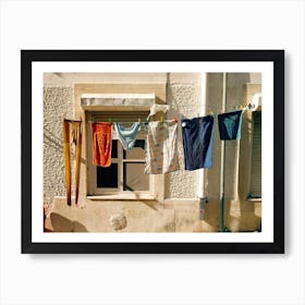 Laundry Hanging in Portugal Art Print