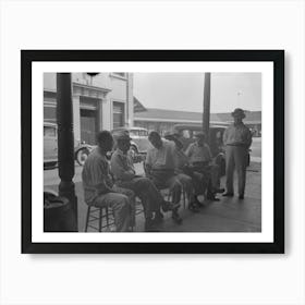 Group Of Italians Talking, Decatur Street, New Orleans, Louisiana By Russell Lee Art Print