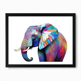 Geometric Elephant Illustraion Art Print