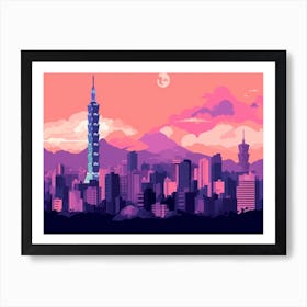 Taipei Skyline 2 Art Print