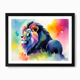 Lion Painting 26 Art Print