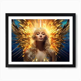 Angel Wings. Vibrant Vortex: The Spiraling Power of Female Energy. Art Print