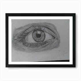 Ojo en blanco y negro Art Print