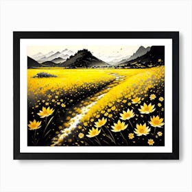 Yellow Flower Field Art Print