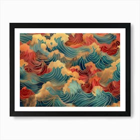 Asian Waves Art Print