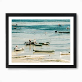 Local Fishermen At Nusa Lembongan Near Bali Poster