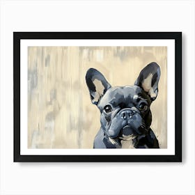 Minimal Frenchie 8 Art Print