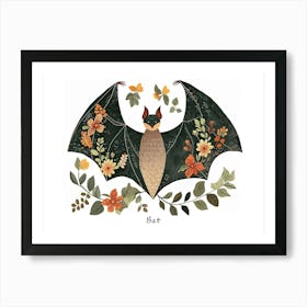 Little Floral Bat 3 Poster Art Print