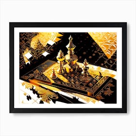 Chess Set Art Print