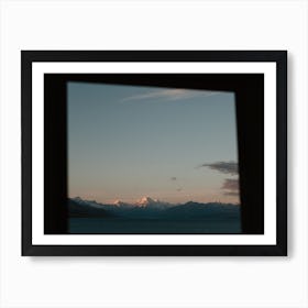 Mount cook at sunset from the van Art Print