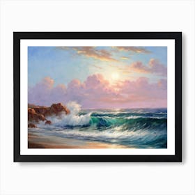 Sunset At The Beach 2 Art Print